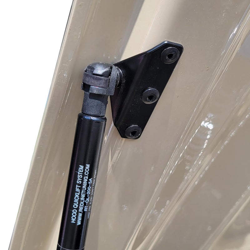 Redline Tuning 21-11012-02 Hood QuickLIFT-Plus System Compatible with Ford Mustang and Mercury Capri 1979-1998 (All Black Components) - Image 3